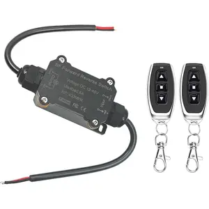 DC12V Forward and Reverse Remote Control Switch,Waterproof Wireless DC Motor Remote Control Switch DC12V/48V/8A Linear Actuator Remote Switches for DC Motor,Winch Solenoid Relay Contactor