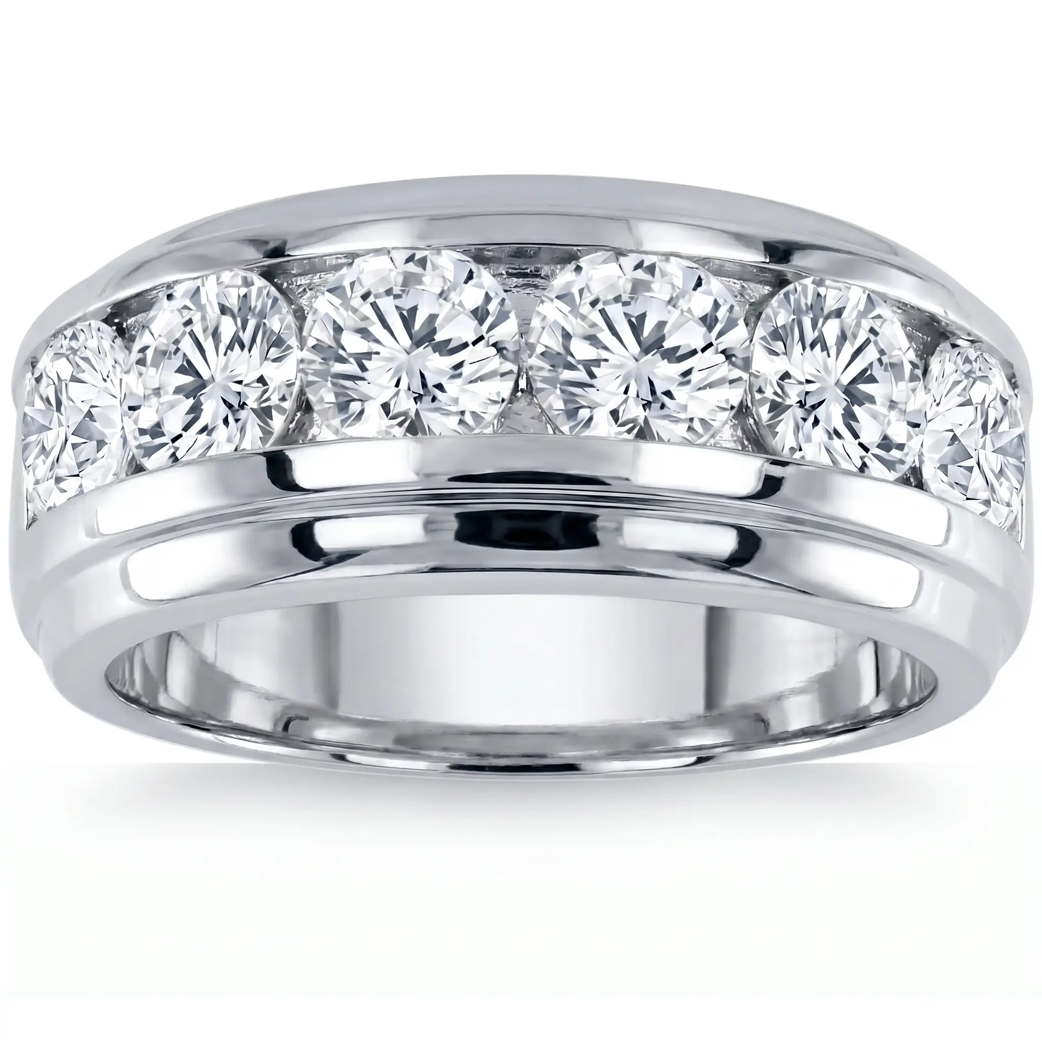 4Ct Men's Diamond Ring in 10k Gold Lab Grown