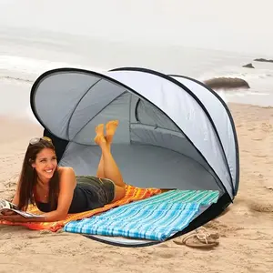 1pc Automatic Pop-Up Tent, 1-Second Quick Open, Extra Large Breathable Sunshade Park Camping Shelter for 3-4 People, Sunshade Tent For Camping, Sturdy Structure, Fishing, And Backyard Fun, Family Trips And Outdoor Adventures