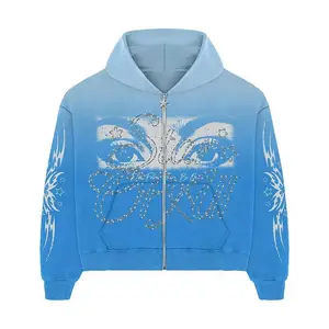 Y2K Harajuku Hoodie Men's & Women's Gothic Zip-Up Sweatshirt with American Letter Print Loose Fit Unisex Streetwear Jacket for Autumn Winter Casual and Trendy Style Aesthetics Baggy Polyester Blend Cartoon Print Closure Zipper cozy work out classic cotton