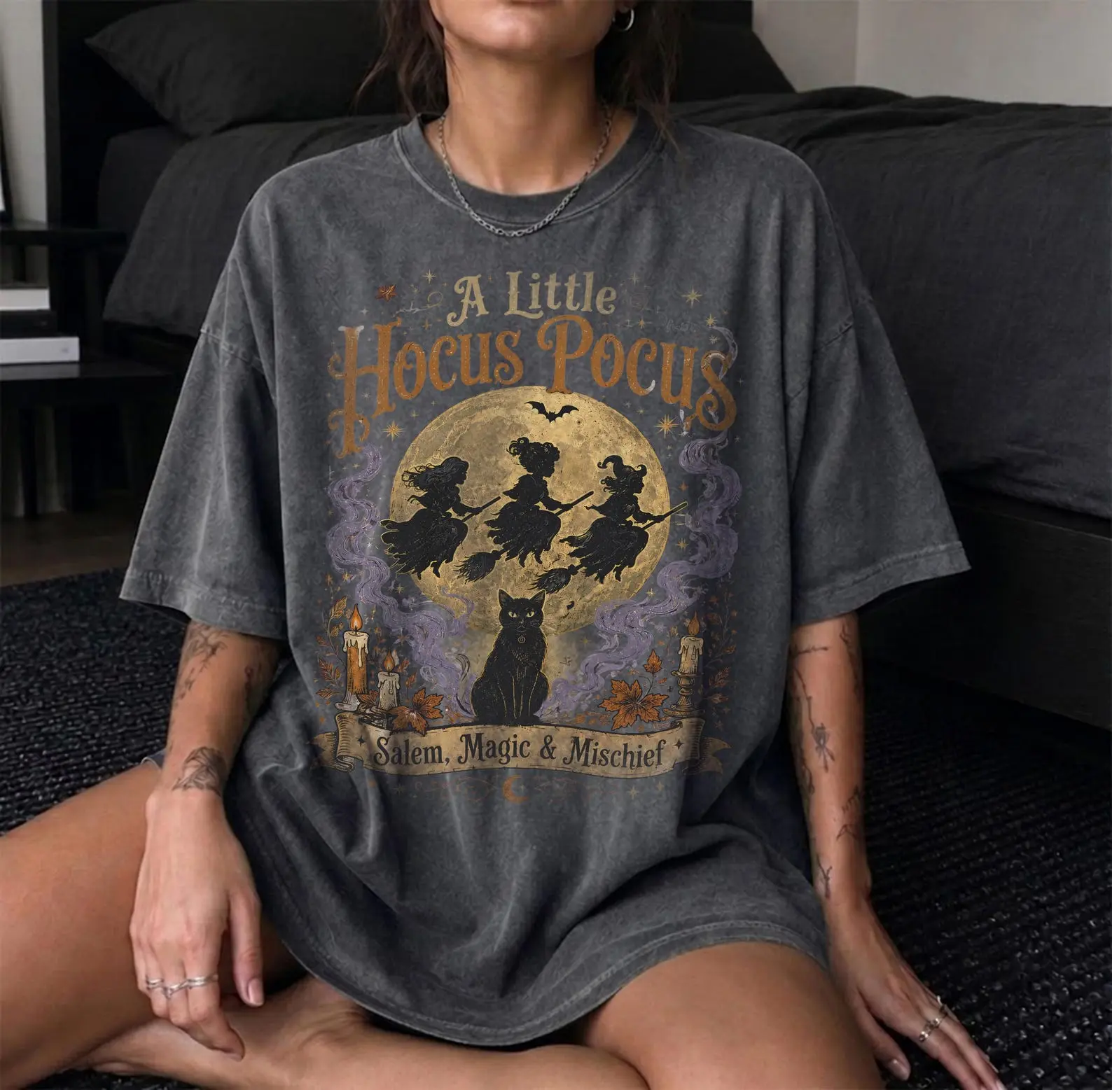 Vintage Hocus Pocus Shirt, Sanderson Sisters Shirt, Salem Witch Tee, Spooky Season Tee, Witchy Graphic Tee, Halloween Gift