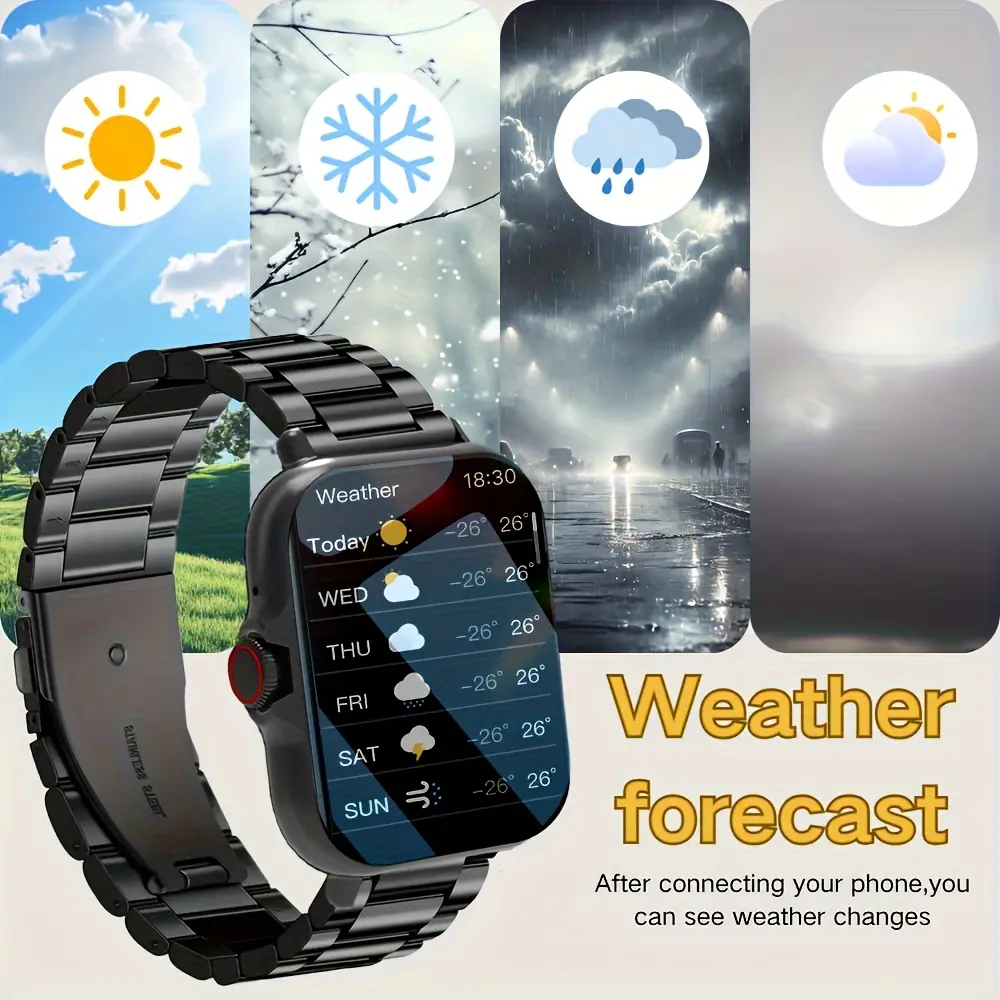 New smartwatch, suitable for both men and women - wireless calling/texting/multiple sports modes/remote camera control/fitness tracker, compatible with iPhone and Android, perfect as a holiday gift for men/women/friends/lovers/parents.
