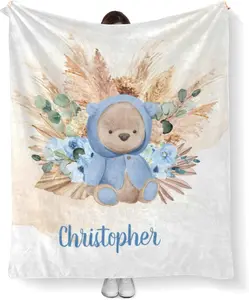 Personalized Blanket for Boys,Custom Blanket with Name,Custom Blanket,Name Blanket,Gift Blanket for Birthday A1