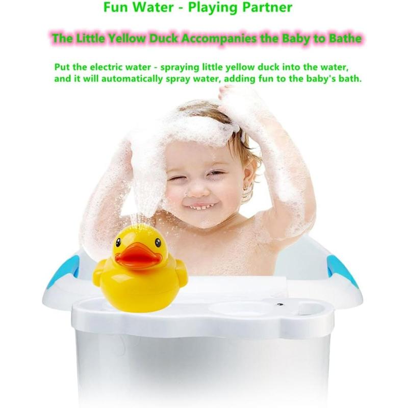 Baby Duck Fountain Bath Toy with 360° Rotating Spray & Dual-Mode Switch for Early Learning Unisex