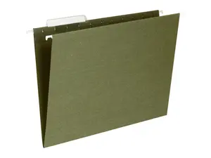 Business Source Hanging Folder 1/3 Tab Cut Letter 25/BX Standard Green 17532