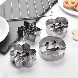 1pc Stainless Steel Biscuit Cutting Mold, Icing Cookie Molds, Frosting Biscuit Mold, Soft Terracotta Clay Tool, Baking Tools