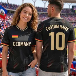Custom Germany Soccer Jersey, Personalized Germany Football Shirt, Football Tee with Custom Name and Number, German Sports Fan Gift