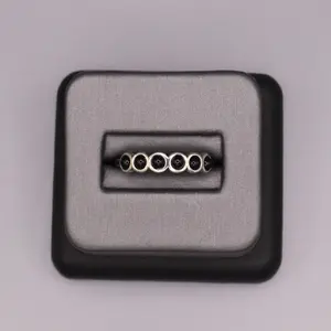 Sterling Silver Stone Ring - Onyx Bead Design