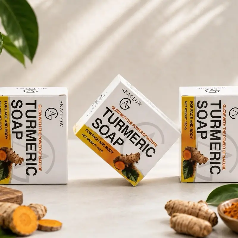 Turmeric Soap Bar (3-Pack) – Brightening, Acne & Dark Spot Remover | Natural Glow Cleanser