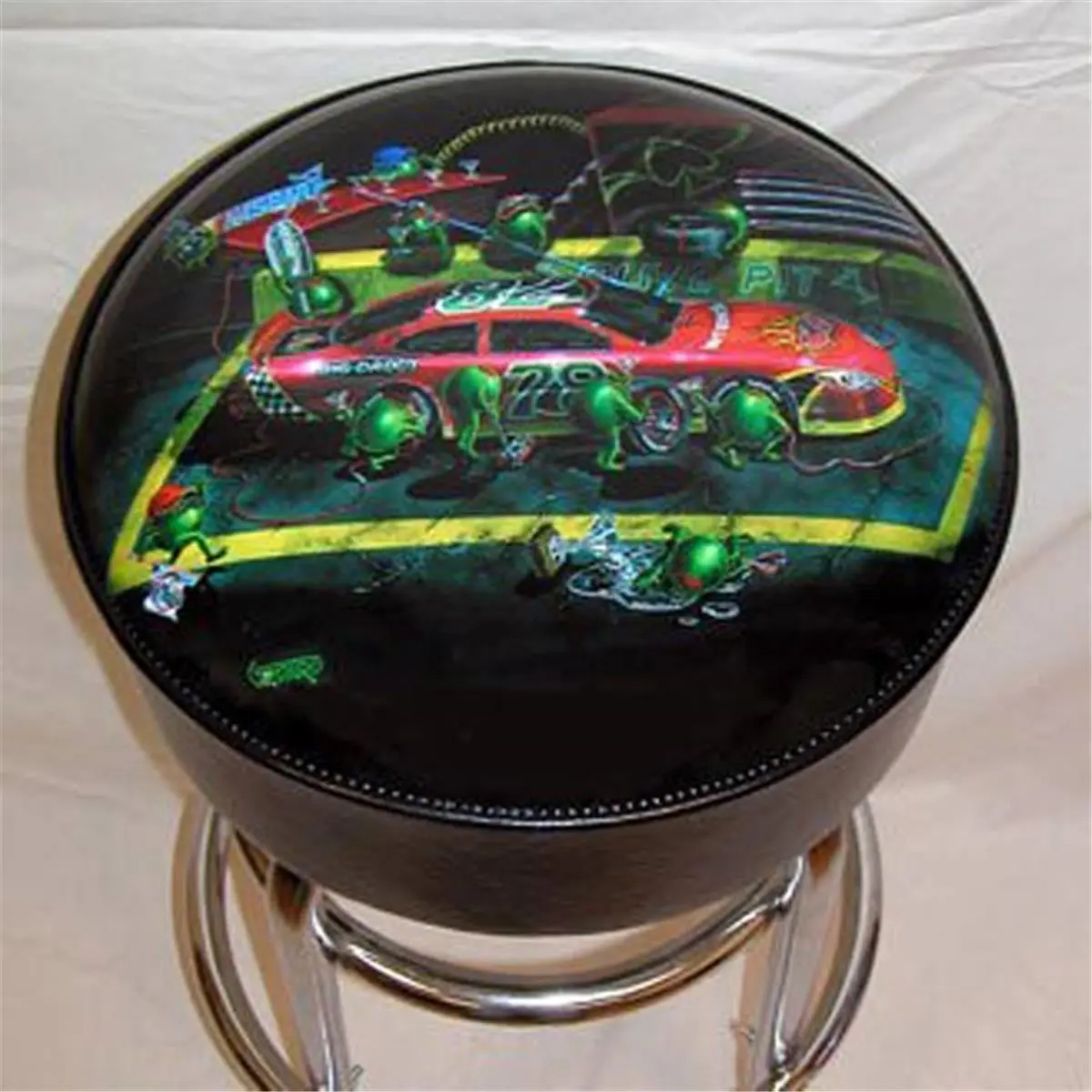 212 MAIN Nasbar Bar Stool - 30.5" Height, Round Cushion, Swivel Seat, Includes Assembly Instructions, Includes Instructions