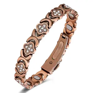 Copper Bracelets for Women, Effective Pure Copper Magnetic Bracelet with 3500 Gauss Magnets Trendy Stack Bangle Adjustable Cuff