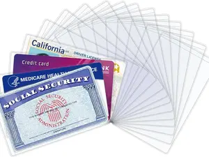 6 Pack Social Security Card Holder, Protector Sleeve, New Medicare Card Protector, SSN Card Protector, Credit Cover Durable