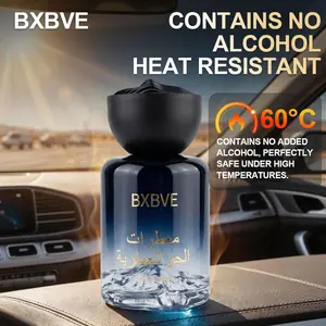 BXBVE Midnight Marine Car Air Freshener 120ml Unisex | Aromatic Aquatic Ocean Fresh Woody Car Diffuser with Bergamot Coconut Amber | Long Lasting Luxury Arabian Car Aromatherapy for Men Women | Premium Gift