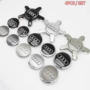 Audi Car Universal Cube Central Cover Logo Decoration, Fits A1/a3/a4/a6l/q5 Wheel Center Decorative Accessories, Sticker For Cars