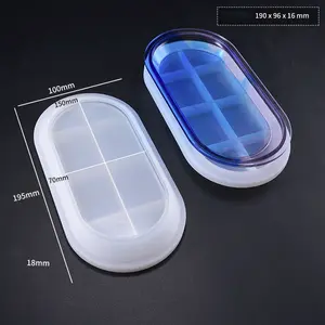 Resin Oval Flat Bottom Dish Silicone Mold Jewelry Tray Unique Mold