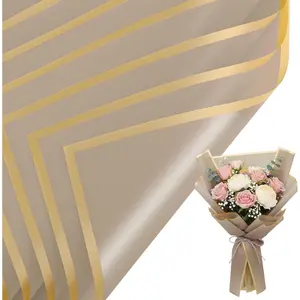 25 Sheets Flower Bouquet Wrapping Paper  Khaki Floral Wrapping Paper for Florist Supplies Wedding Birthday Party Favor Graduation Gifts Wrapping DIY Crafts
