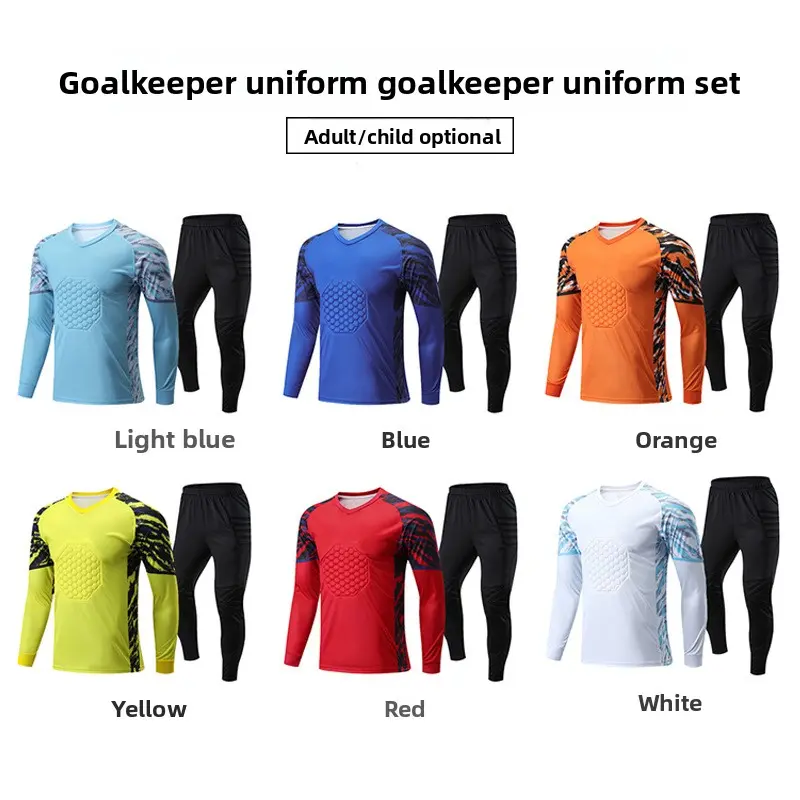 Unisex Long-Sleeved Protective Football Goalkeeper Jersey, Professional Training & Competition Top (Sports & Outdoor Professional Sportswear)