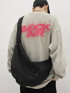 Men's Solid Color Large Capacity Crossbody Bag, Casual Messenger Bag, Casual Versatile Sling Bag for Daily Commute, Simple All-match Bag for Daily Life, Casual Crossbody Bags