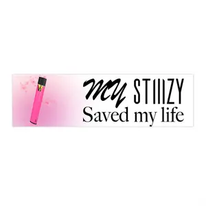 My Stiiizy Saved My Life Funny Gen Z Meme Y2K Pink Aesthetic Bumper Sticker