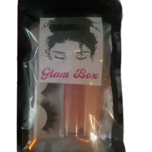 Dimplez Lipz GLAM BOX - Friday Night LASHES X Eye Candy LIP GLOSS Cosmetics - All Organic Strawberry and Cherry Flavor - Luxury, Makeup