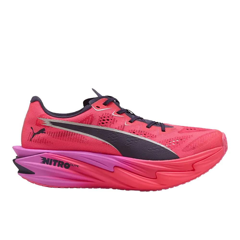 PUMA Womens X Hyrox Deviate Nitro Elite 4 Running Sneakers Shoes - Pink