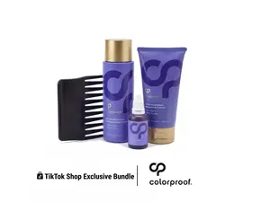 Colorproof Brassy to Icy Blonde Fix - Transform Brassy Blonde to Icy in  Minutes | Purple Toning Drops + Shampoo + Masque + Comb
