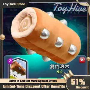 35cm New Game Clashed Royale Plush Toys Log Rolling Wood Plushie Doll Royale War Revenge Plush Birthday Gift Home Decor Ornament