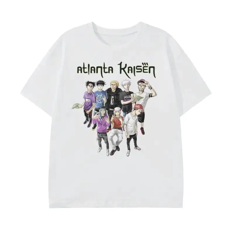Atlanta Kaisen T-Shirt, Jujutsu Kaisen Anime Tee, Gifts Shirt, Unisex Vintage Graphic Tees Gothic Grunge Y2k Emo Scene Amity Affliction Style Clothes Men Women Streetwear