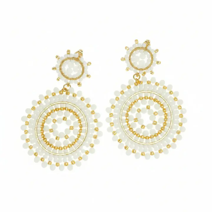 Starburst-Cluster Drop Earrings