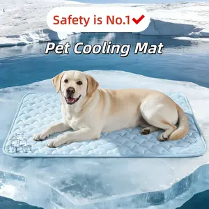 AIPERRO Cooling Thin & Thick Mat for All Size Dog/Cats Q-Max>0.5 Cool& Comfortable for Dog- Indoor Outdoor Travel Use Snag Resistant Machine Washable& Anti-Slip Summer for Large Dogs