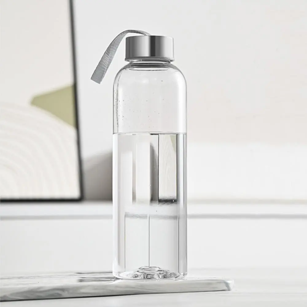 Transparent Clear Water Bottle 600ML with Handle, Lightweight, Portable, Daily Drinking Cup, Preppy Style, Modest Design, Perfect for Everyday Use