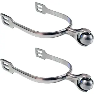 1 Pair Horse Spurs  Stainless Steel Spurs w/Roller Ball for Equestrian Boots Men Women Ri-der Horsemanship Lovers, Horse Riding Accessories(Size:Women Horse Spurs)