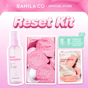 [NEW] BANILA CO Bounce Back Reset Kit | Travel-Size Skincare Set | Cleansing Balm, Hydrating Mist & Retinol Sleeping Mask for Skin Recovery & Glass Skin