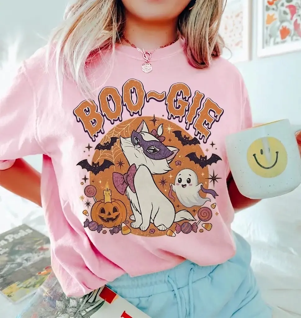 Vintage Boo-Gie Halloween Shirt, Aristocats Halloween Shirt, Cute Cat Marie Spooky Kitten Tee, WDW Halloween Shirt for Adults & Kids, Halloween Gift, Christmas Gift