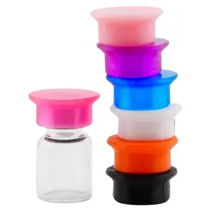 Flexible Vial Caps fits on Peptide Vials – Covers Vials from dirt dust when not in use (3ml, 5ml, 30ml, 50ml, 100ml) Colorful Options Icy Pink Green Blue Purple Clear Black Essential Oils