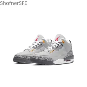 Retro Shock-Absorbing Comfortable Anti-Slip Wear-Resistant Cool Gray Sports Shoes for Everyday Wear