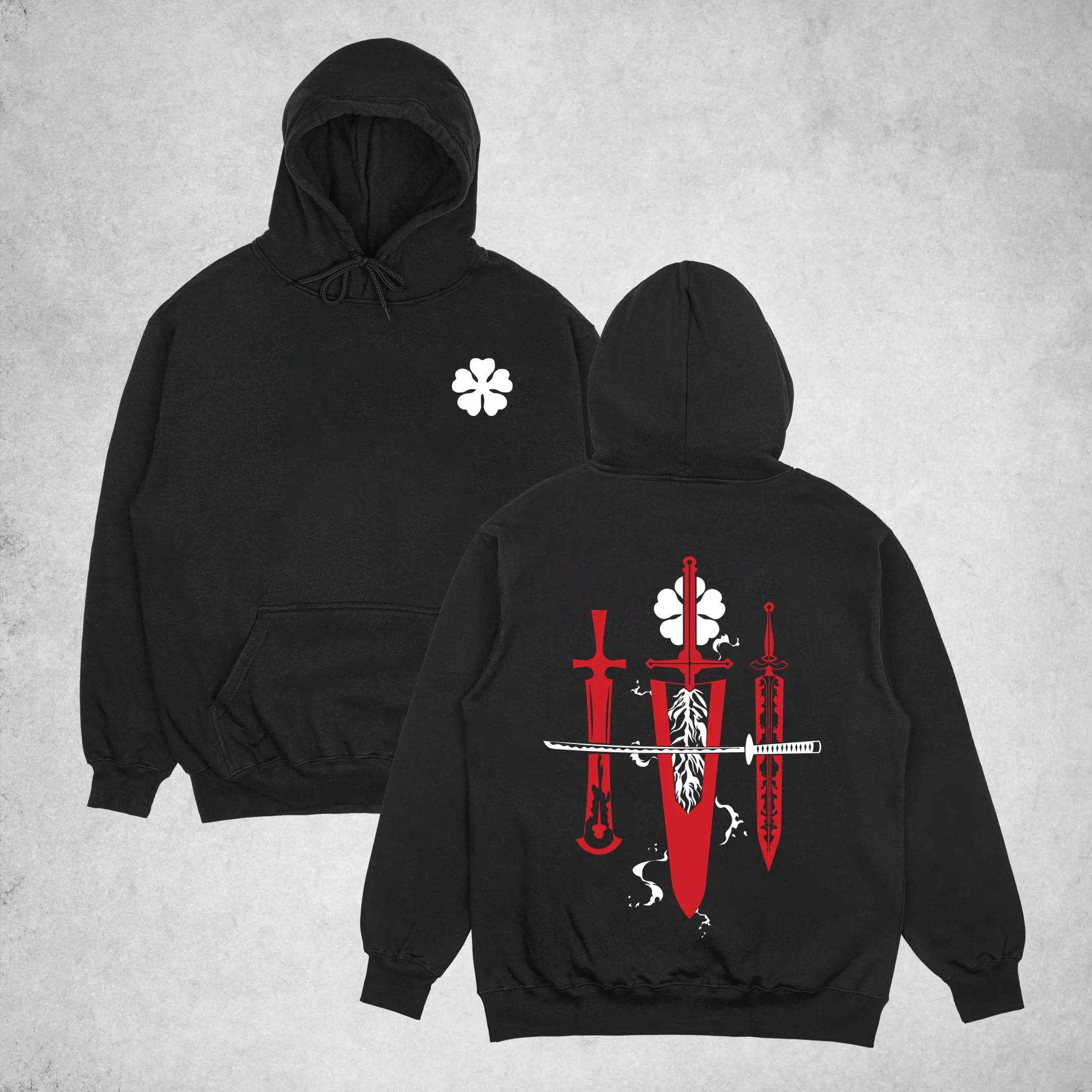 🍀[Sale Up To 50%]Black Clover 5 Anime Hoodie – Unisex Crewneck Sweatshirt, Graphic Hoodie & T-Shirt Style Pullover, Black Clover Merch, Cool Anime Streetwear, Casual Anime Apparel, Graphic Sweatshirt for Fans, Trendy Menswear & Womenswear Hoodie