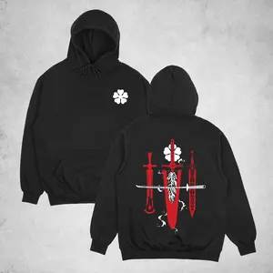 🍀[Sale Up To 50%]Black Clover 5 Anime Hoodie – Unisex Crewneck Sweatshirt, Graphic Hoodie & T-Shirt Style Pullover, Black Clover Merch, Cool Anime Streetwear, Casual Anime Apparel, Graphic Sweatshirt for Fans, Trendy Menswear & Womenswear Hoodie