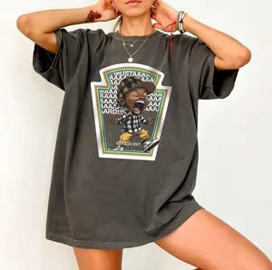 Mustard Meme T-shirt   Funny Hip Hop Graphic Shirt _ Unisex Vintage Cotton Tee