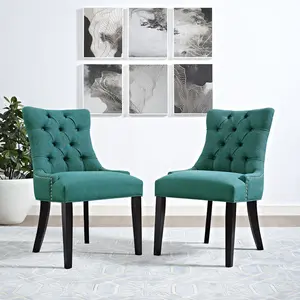 Modway Regent Tufted Fabric Dining Chair in Teal