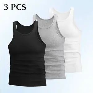 Men’s Basic 3-Pack Tank Tops – Slim Fit, Lightweight & Breathable, Perfect for Sports and Everyday Wear