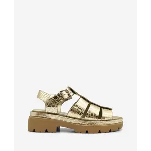 Herron Metallic Platform Fisherman Sandal