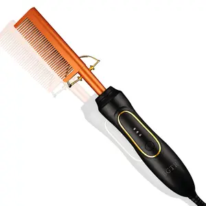 BGTR Portable Hair Straightener Comb,Electric Hot Comb Professional Straightening Comb Lightweight Smooth