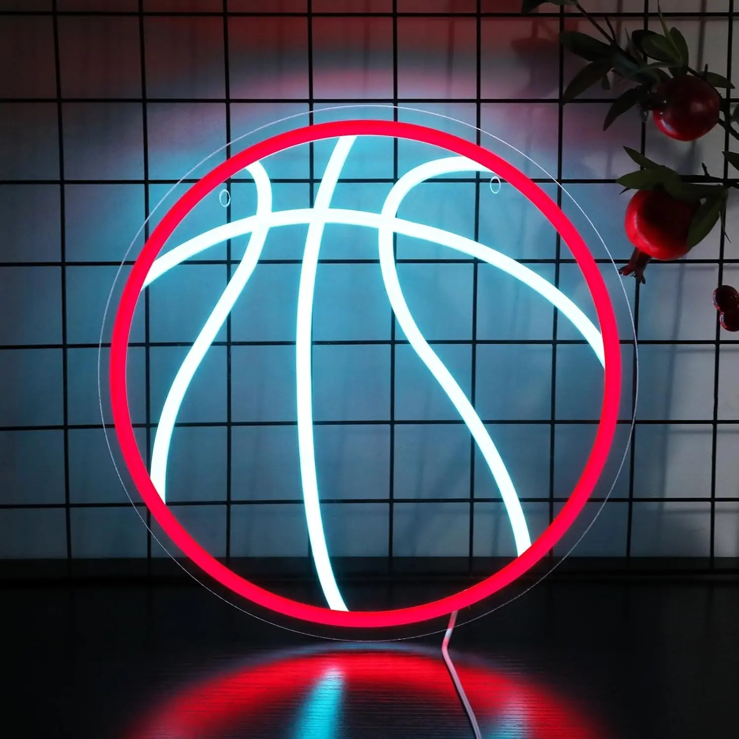 Neon Wall Basketball Neon Sign Home Decor, Bedroom Decor, LED Sign, Room Neon Sign, Gym Decor, Sports Neon Sign, Great Christmas Gift for Men and Women