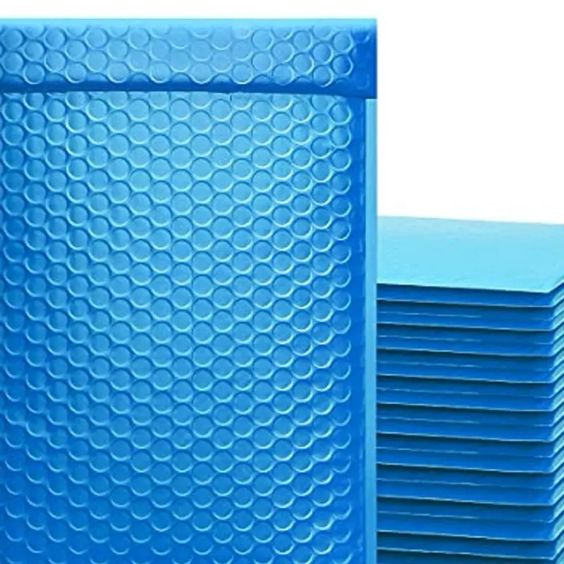 Sports Bubble Mailers - Blue Packaging with Textured Design for Versatile Use in Sports and Event Communications