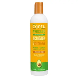 Cantu Avocado Hydrating Curl Activator Cream Gel for Curly Hair - Shea & Olive Infused Haircare Moisturizer with Scent, Long-Lasting Moisture, 12oz