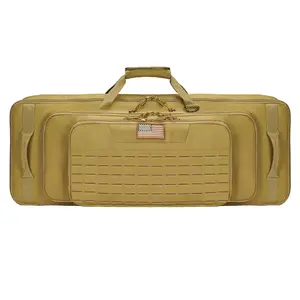 CVLIFE 36" 42" 46'' Soft Case Triple Layered Double Bag, Oversized Tactical Long Bag with Lockable Zipper and Backpack Strap,  Backpack Case for Outdoor Hunting Shooting Range