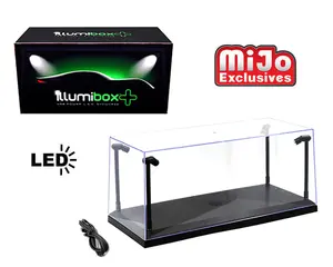 1:18 Illumibox acrylic black base display case showcase, w/ LED lights