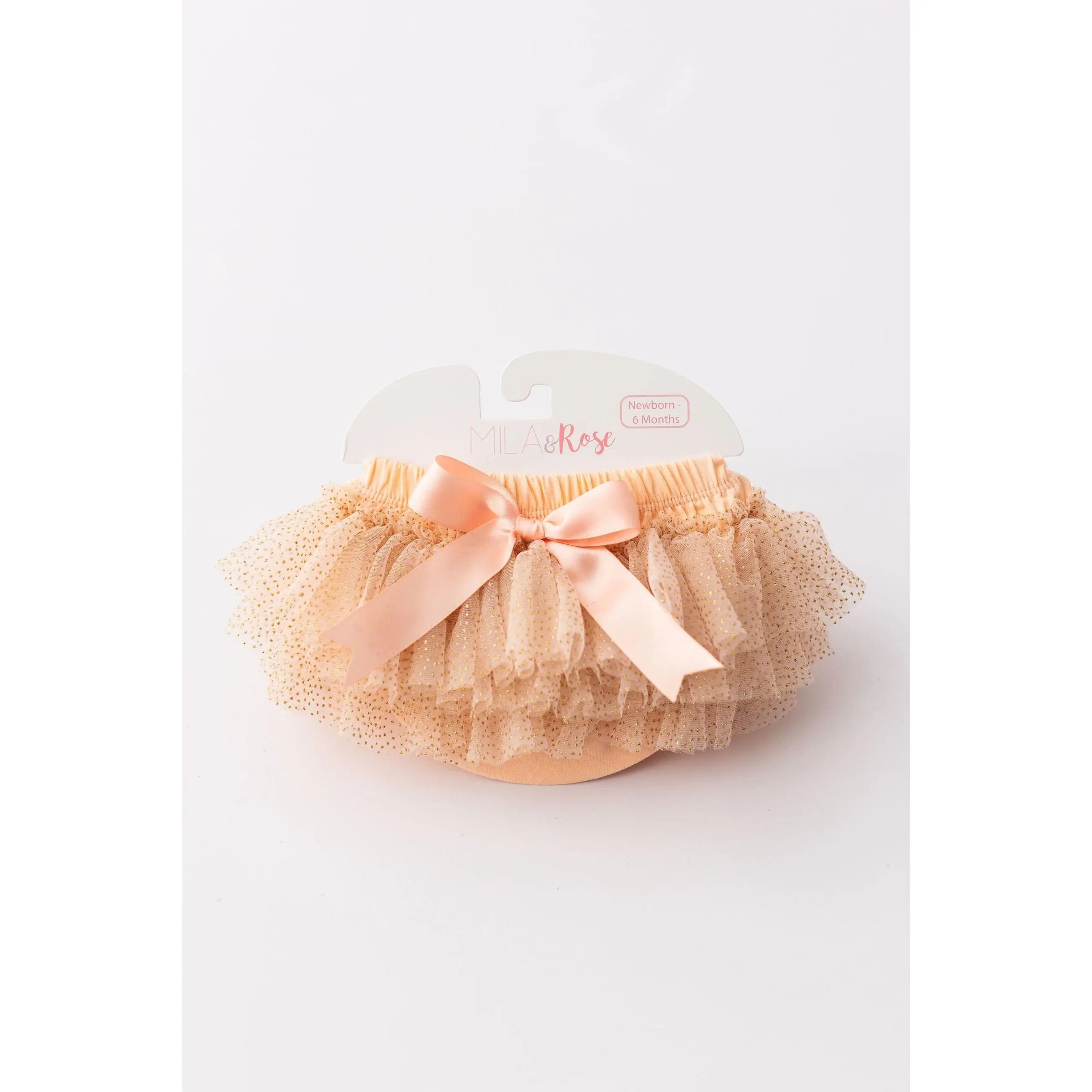 Peach & Gold Glitter Tutu Bloomer