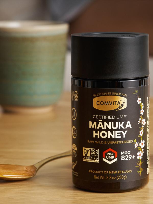 Comvita UMF 20+ Mānuka Honey Raw Wild Unpasteurized MGO 829+ Gut & Immune Support 8.8 oz 250g